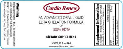 Cardio Renew Chelation Oral Therapy Products –100% EDTA